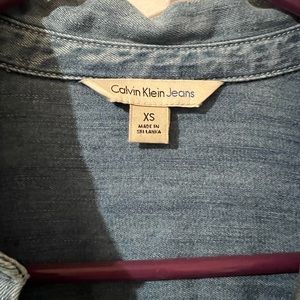 Ladies Calvin Klein one piece Denim wrap skirt dress
